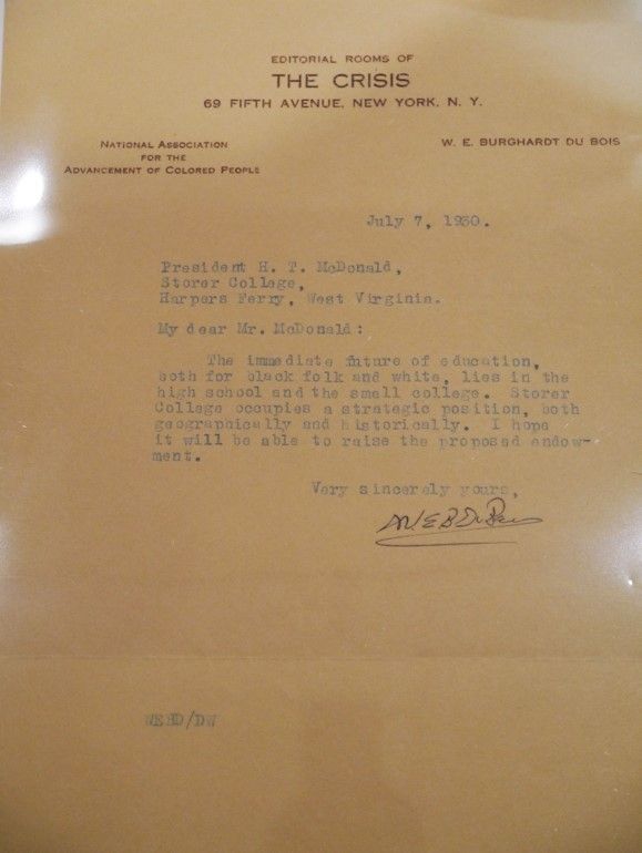 A typed document, yellowed. The letterhead reads "The editorial rooms of The Crisis."