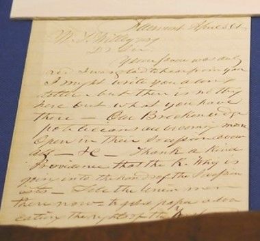 Letter displayed against a blue background