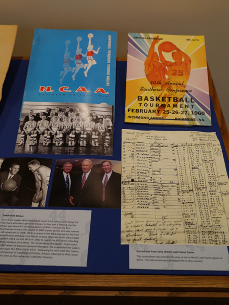 Various documents and clippings concerning Jerry West from the West family scrapbooks