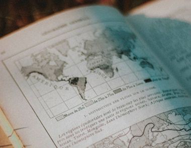 map in a book