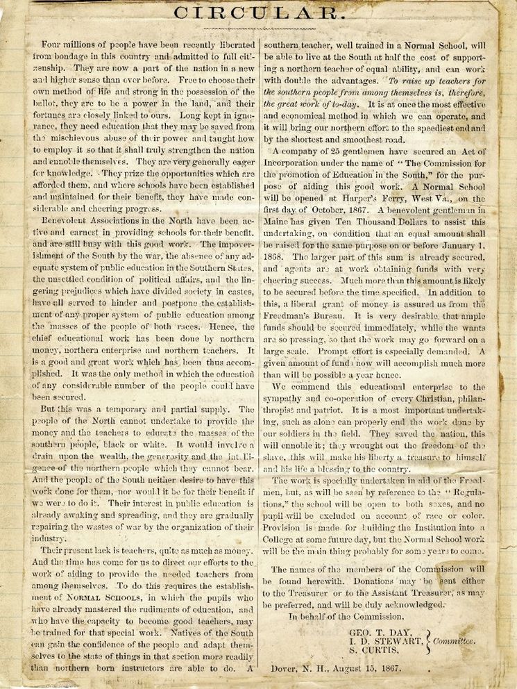 A large vertical rectangular page of a the Circular, with the masthead at the top. The page is divided into two columns of text.