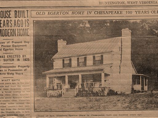A WV newspaper with a photograph of a house on the page