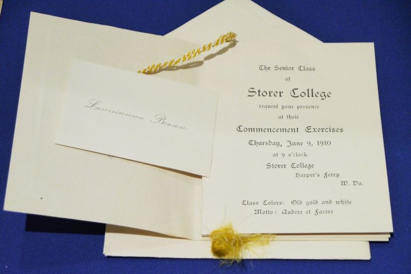 A high-quality graduation announcement including a card, a nameplate, and an envelope, displayed on a blue background