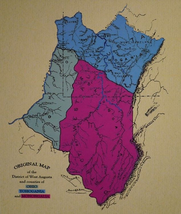 Map of Virginia's district of West Augusta.